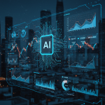 株式を予測するAIのイメージ